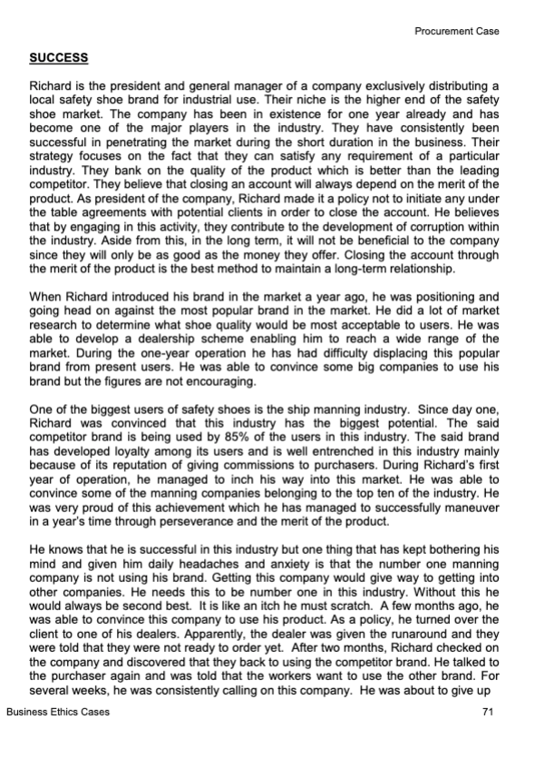 What do you think Richard should do? as a Mesotes? (What