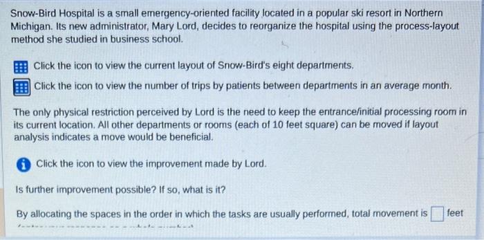 Recovery room (7) Snow-Bird Hospital is a small emergency-oriented facility located in