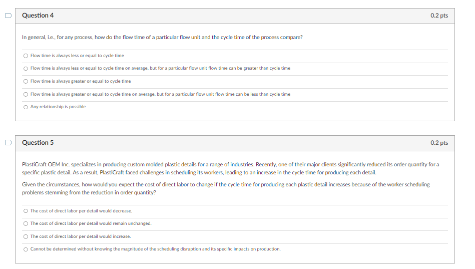  In general, i.e., for any process, how do the flow time