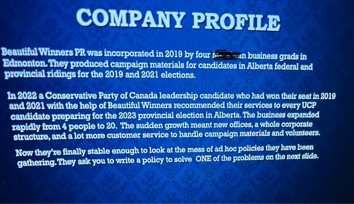  Please help with my assignment about Policies Not more than two