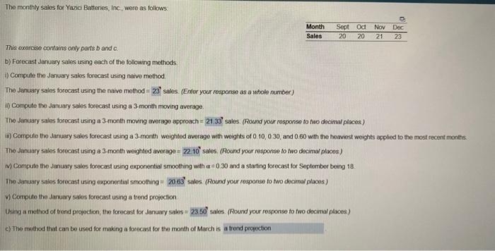 Solve this using clear and consice formatting in excel. Please show values