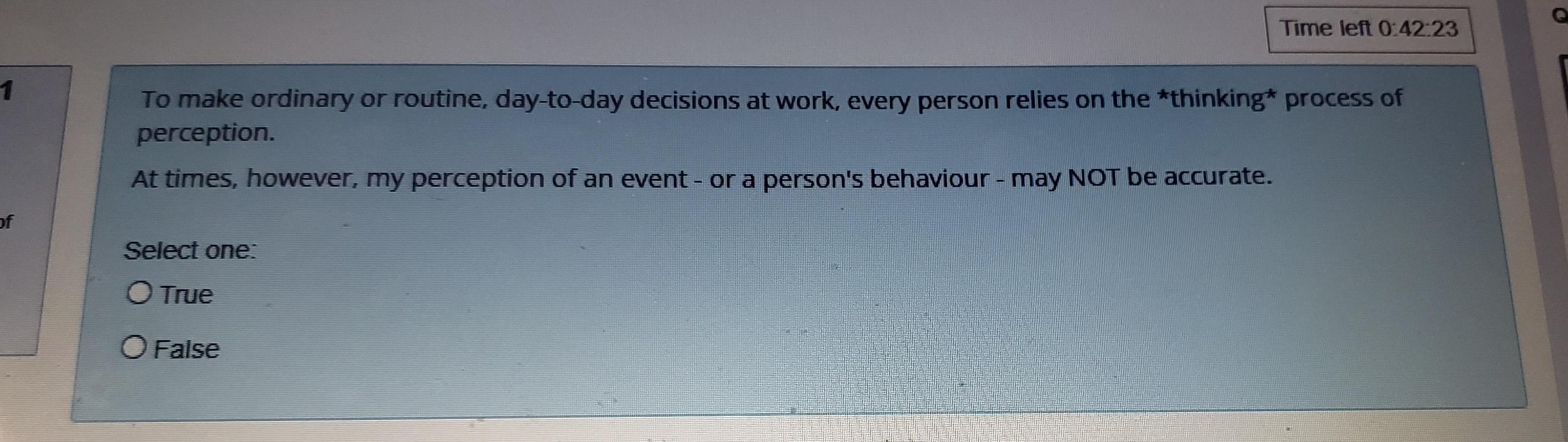employee over the successes of 6 or 9 months earlier. a. Blind