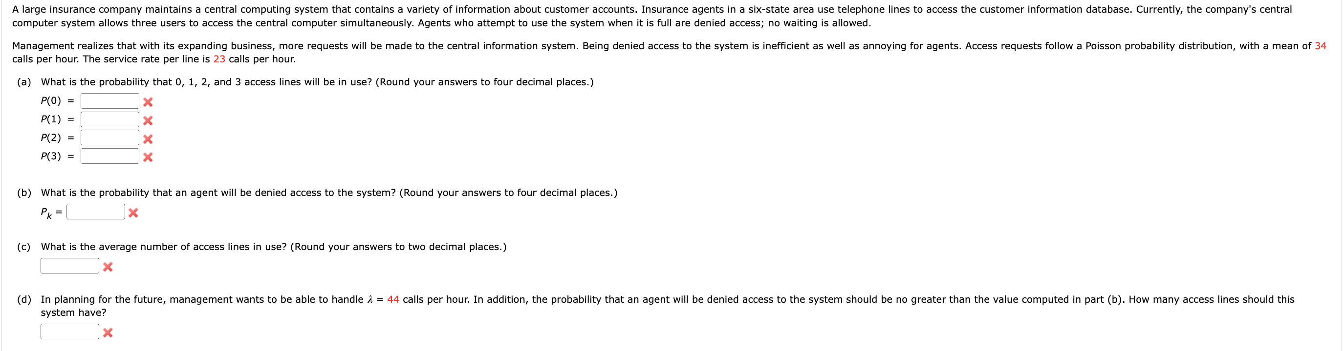 computer system allows three users to access the central computer simultaneously.