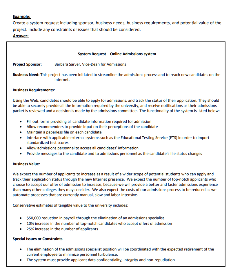 Assignment Guidelines: Submit a request with all relevant criteria using the template