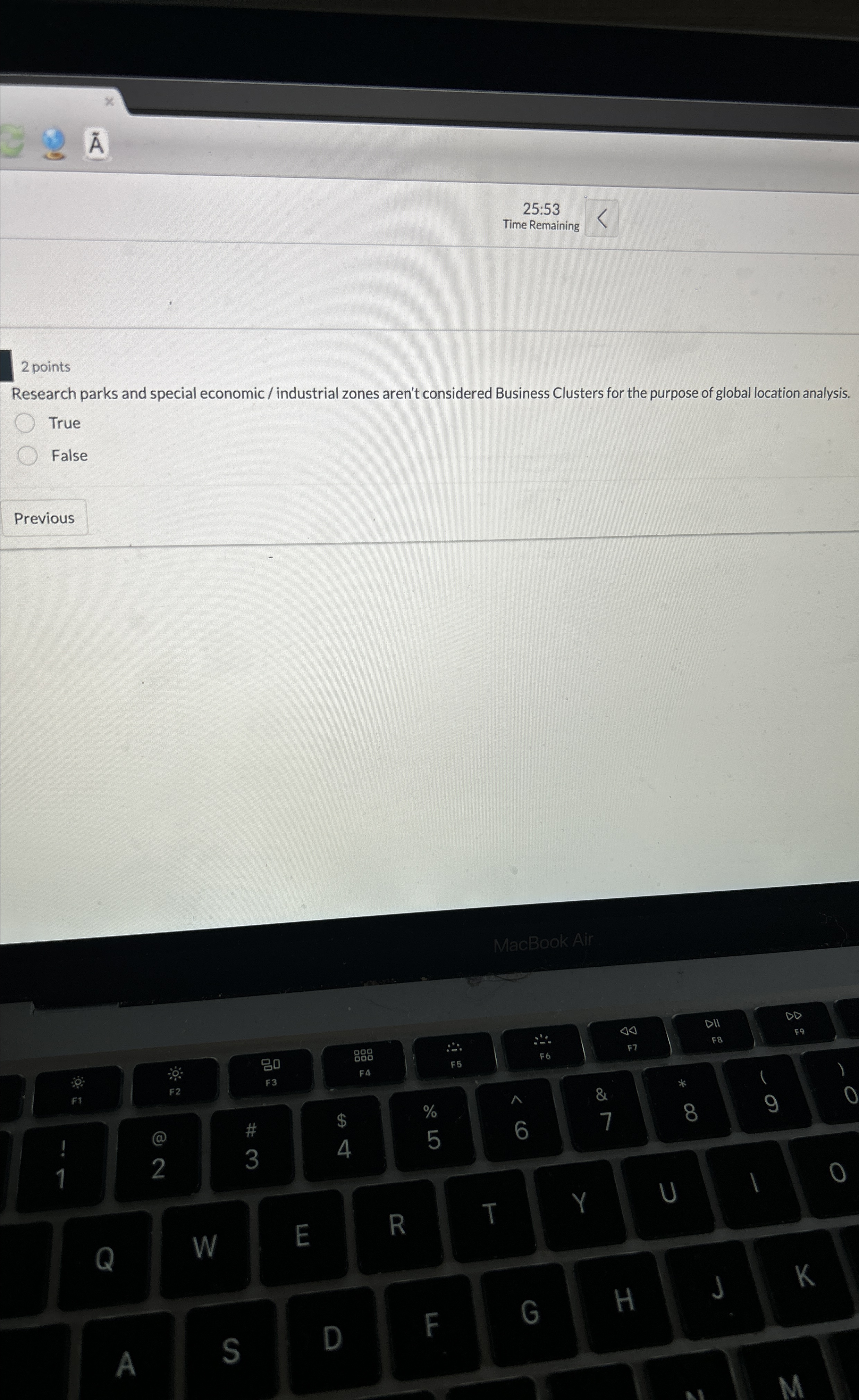  25:53 Time Remaining 2 points Research parks and special economic /