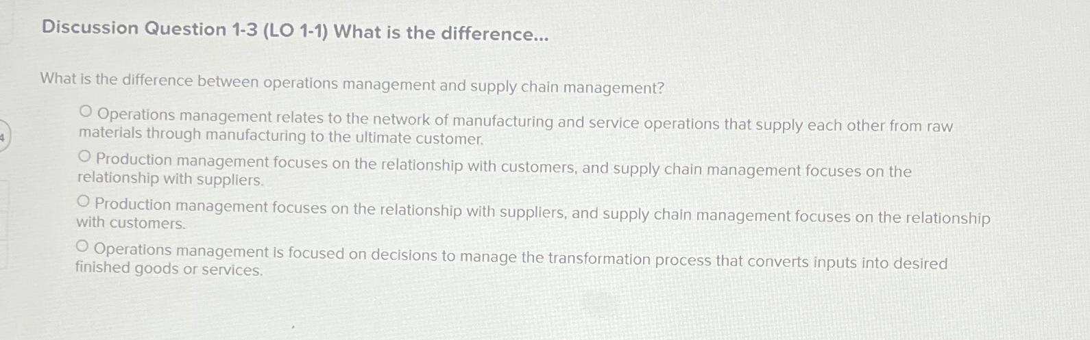  Discussion Question 1-3(LO 1-1) What is the difference... What is the