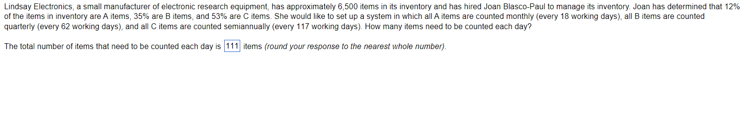 Can't seem to solve this. 111 is not correct answer. quarterly (every
