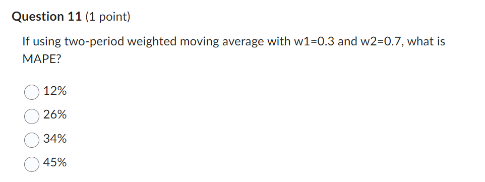 by the following sales figures: If using 3-period moving average, what is