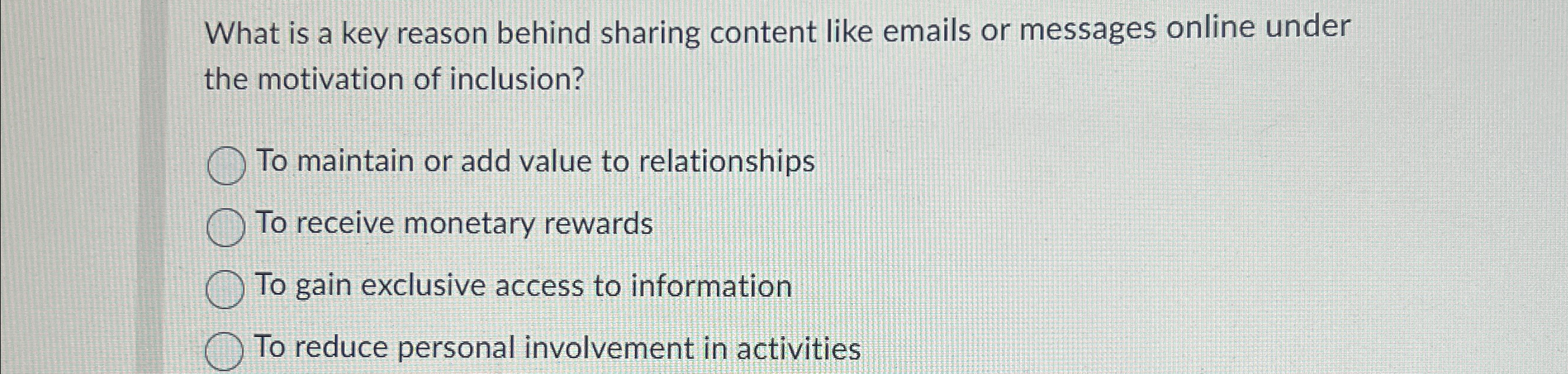  What is a key reason behind sharing content like emails or