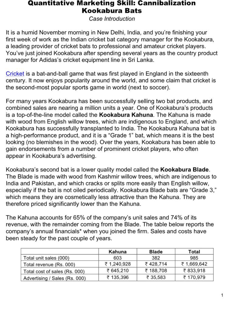 This is cOmplete question please solve it Kookabura Bats Case Introduction It