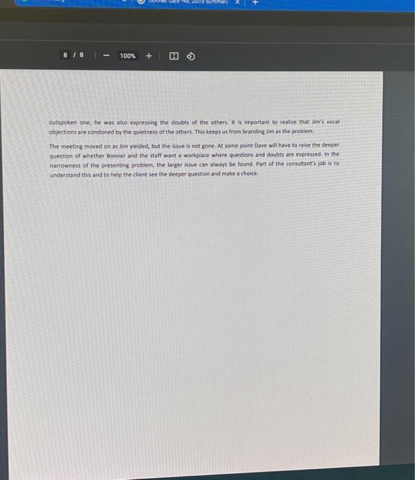taking responsibility for the consulting action. What follows is a case study