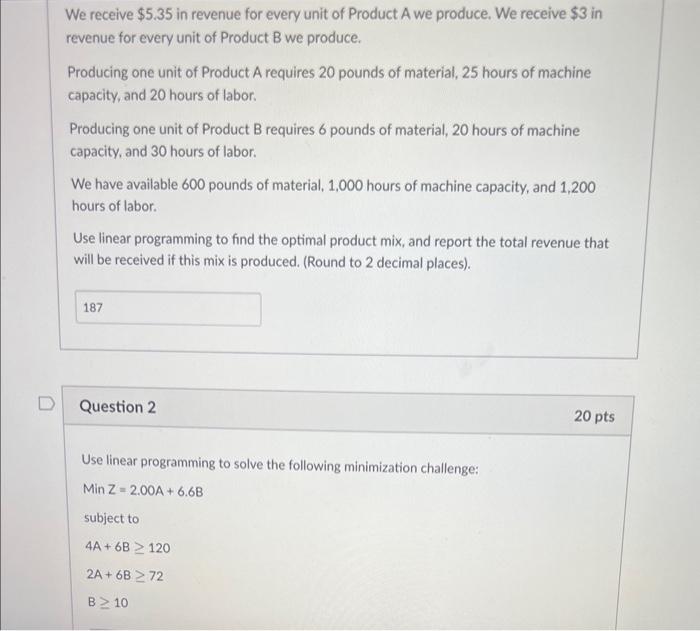 please check first question and answer second question thank you We receive