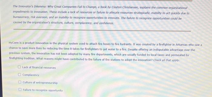 between the different forms of innovation, categorize the innovabions listed. Consider the