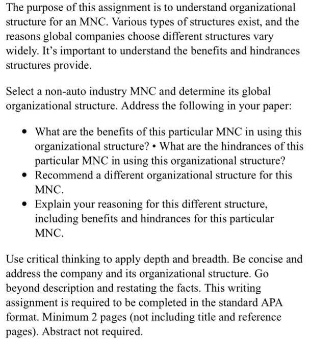 please i need new answer The purpose of this assignment is to