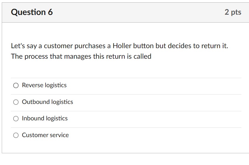 Let's say a customer purchases a Holler button but decides to