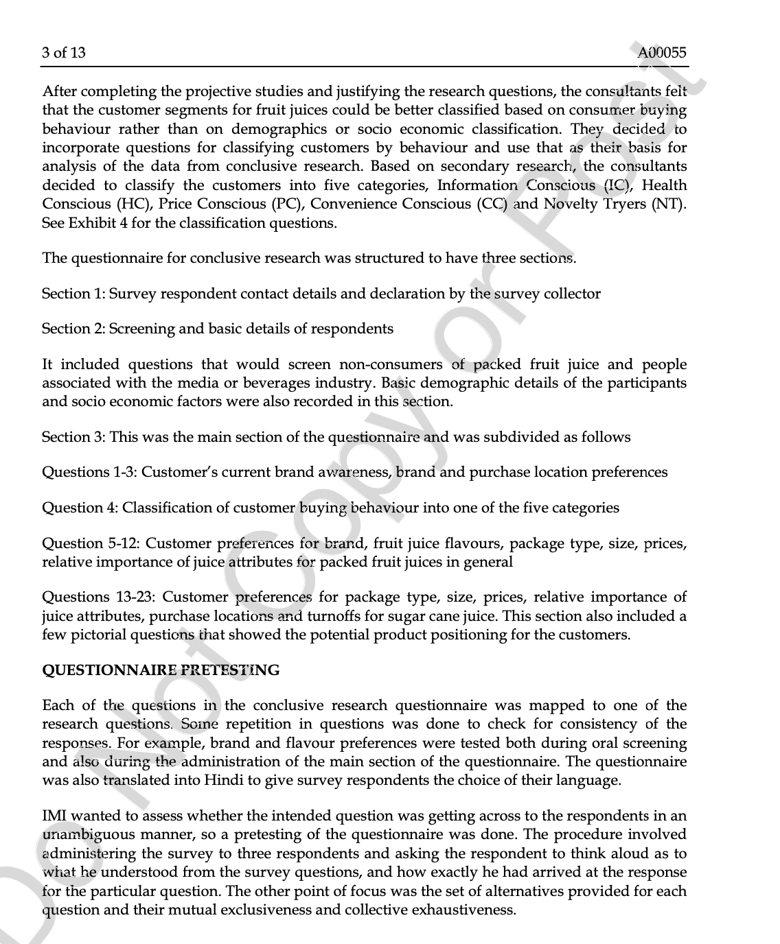 Please comment about the sampling method seemingly used. Note: for clarity, different