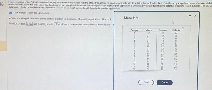  Click the icon to view the sample data More Info