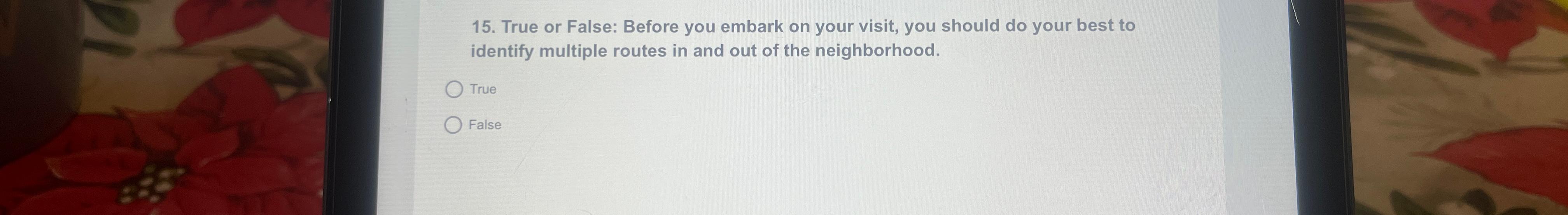  True or False: Before you embark on your visit, you should