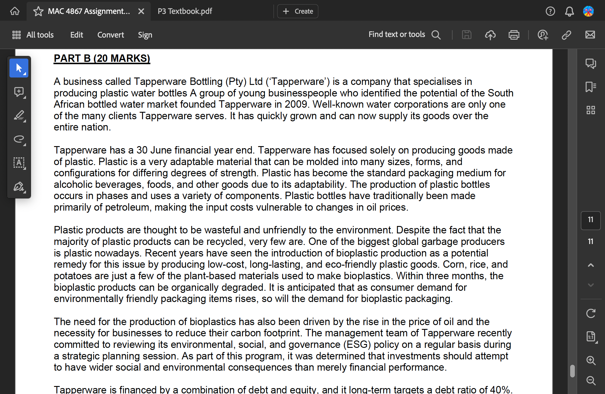 A business called Tapperware Bottling (Pty) Ltd ('Tapperware') is a company