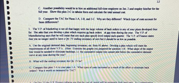 MBA Ine is due to adopt an aggregate plan for the year.