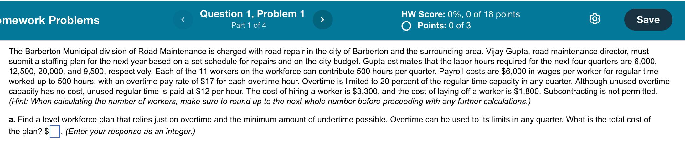 B. How many undertime hours does it call for? c. Use a