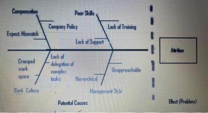 havoc in the project team. The fishbone diagram below illustrates a typical