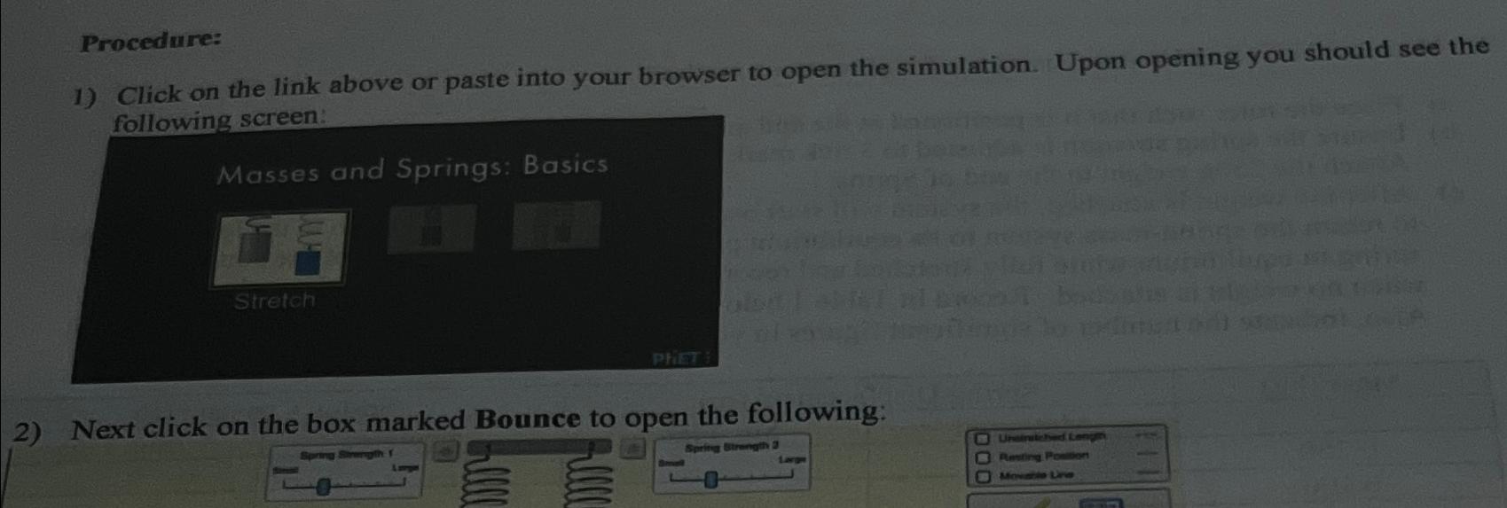  Procedure: Click on the link above or paste into your browser