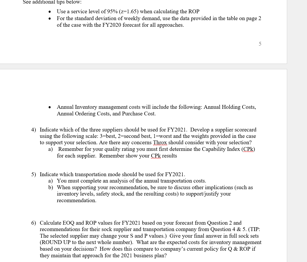 attached to the end of this case. Company Background Information Throx sells