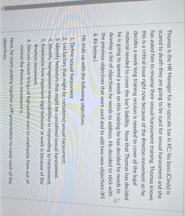 boss (Cindy) is scared to death they are going to be sued