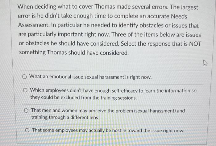 for sexual harassment and she has asked him to revamp their sexual