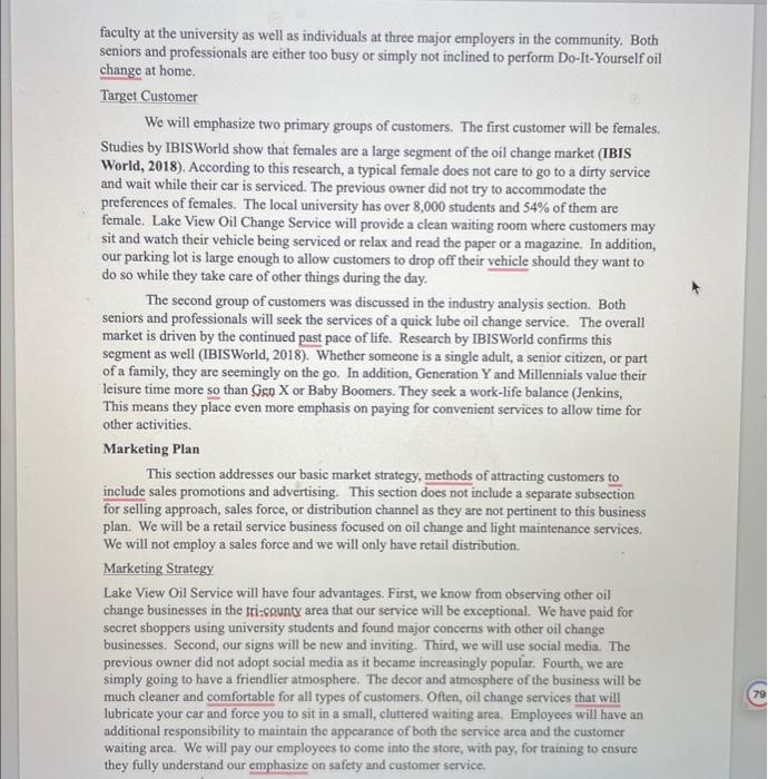 a filter for each lubrication service will be $8.00. Deducting this cost