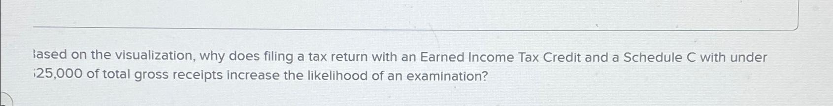  lased on the visualization, why does filing a tax return with