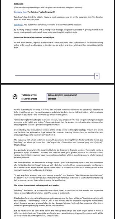  please read the case study and answer the questions Cnestudy Camaany