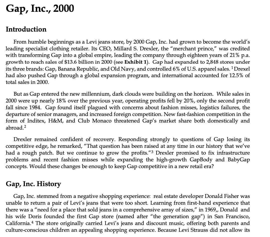  Read the case study and do the following analysis Introduction From