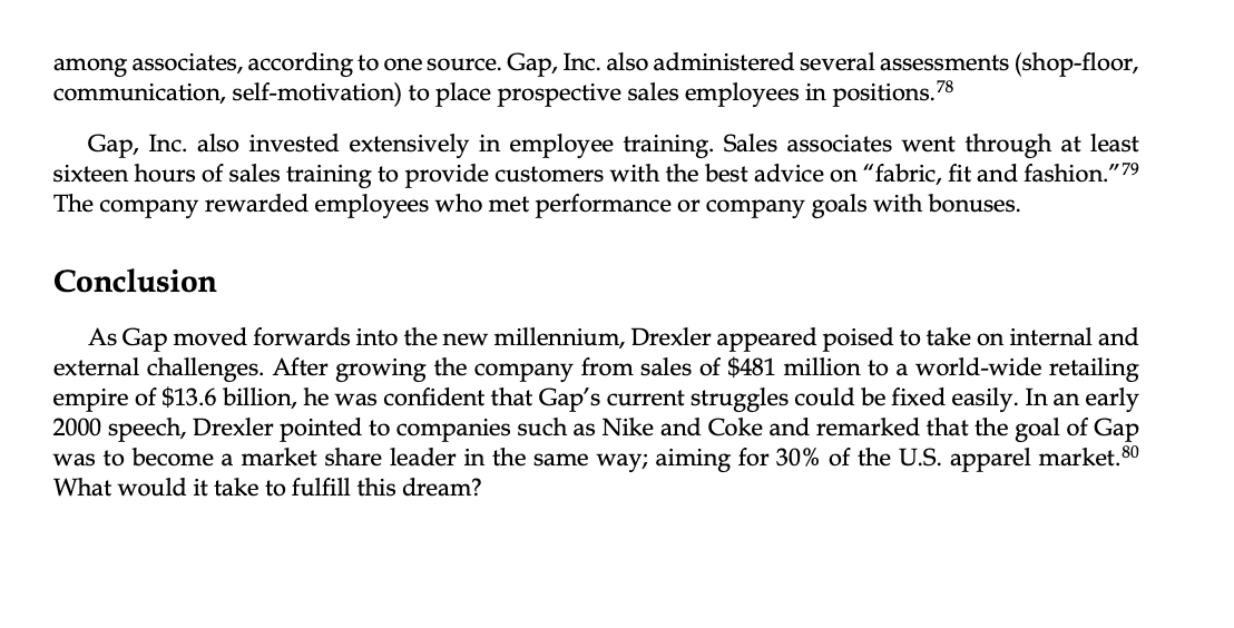 and Old Navy, and controlled 6\% of U.S. apparel sales. 1 Drexel