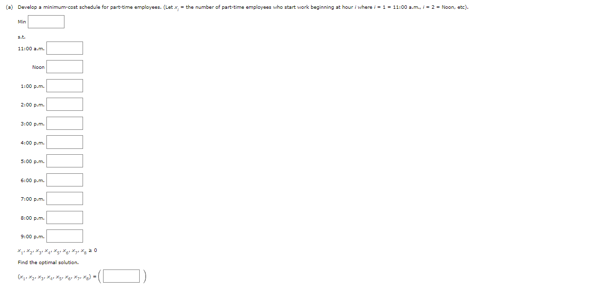rate for the part-time employees is $7.60 per hour. The total number