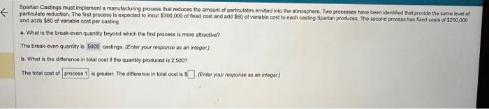  and adds $60 of variable cost per casting a. What is