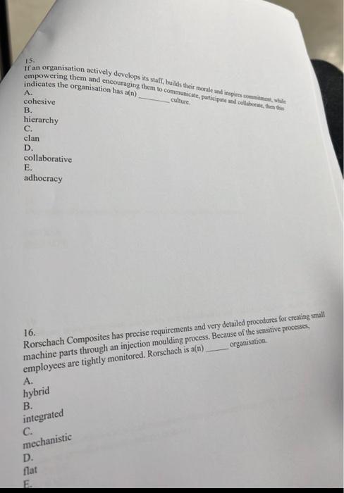 and they were unable to work with the rest of the managementective