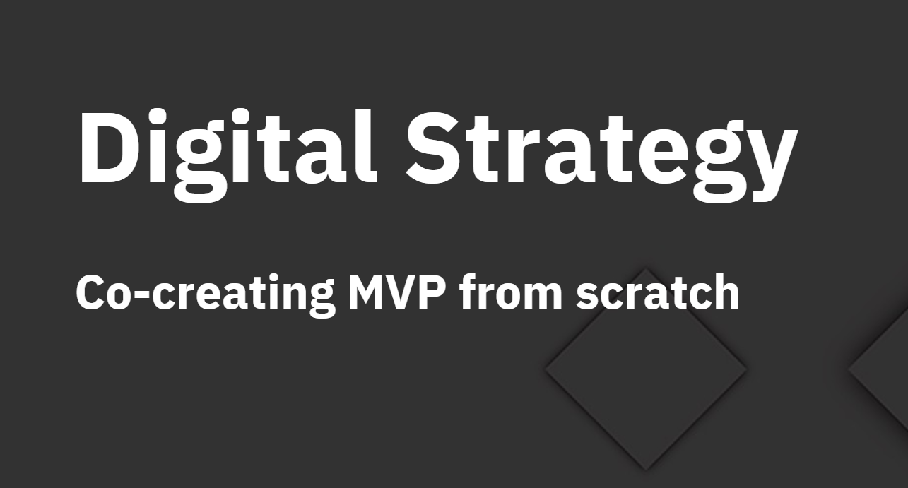 Topic is digital strategy Digital Strategy Co-creating MVP from scratch Individual Report