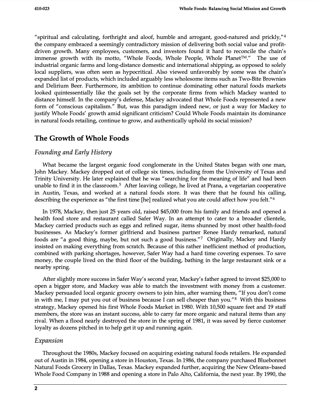 argument that, 'There is no inherent reason why business cannot be ethical,