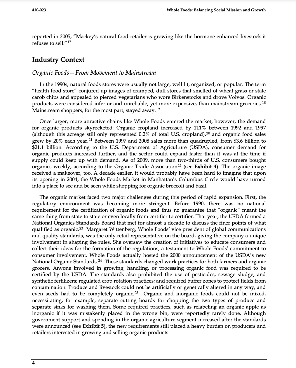 case concerning his management practices and the companys financial performance support or