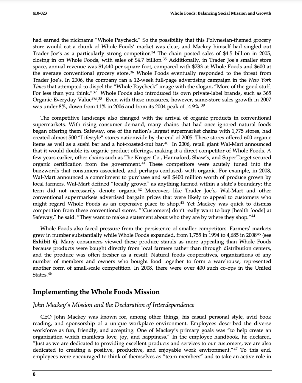 21, 2006, John Mackey, founder and CEO of Whole Foods Market, one