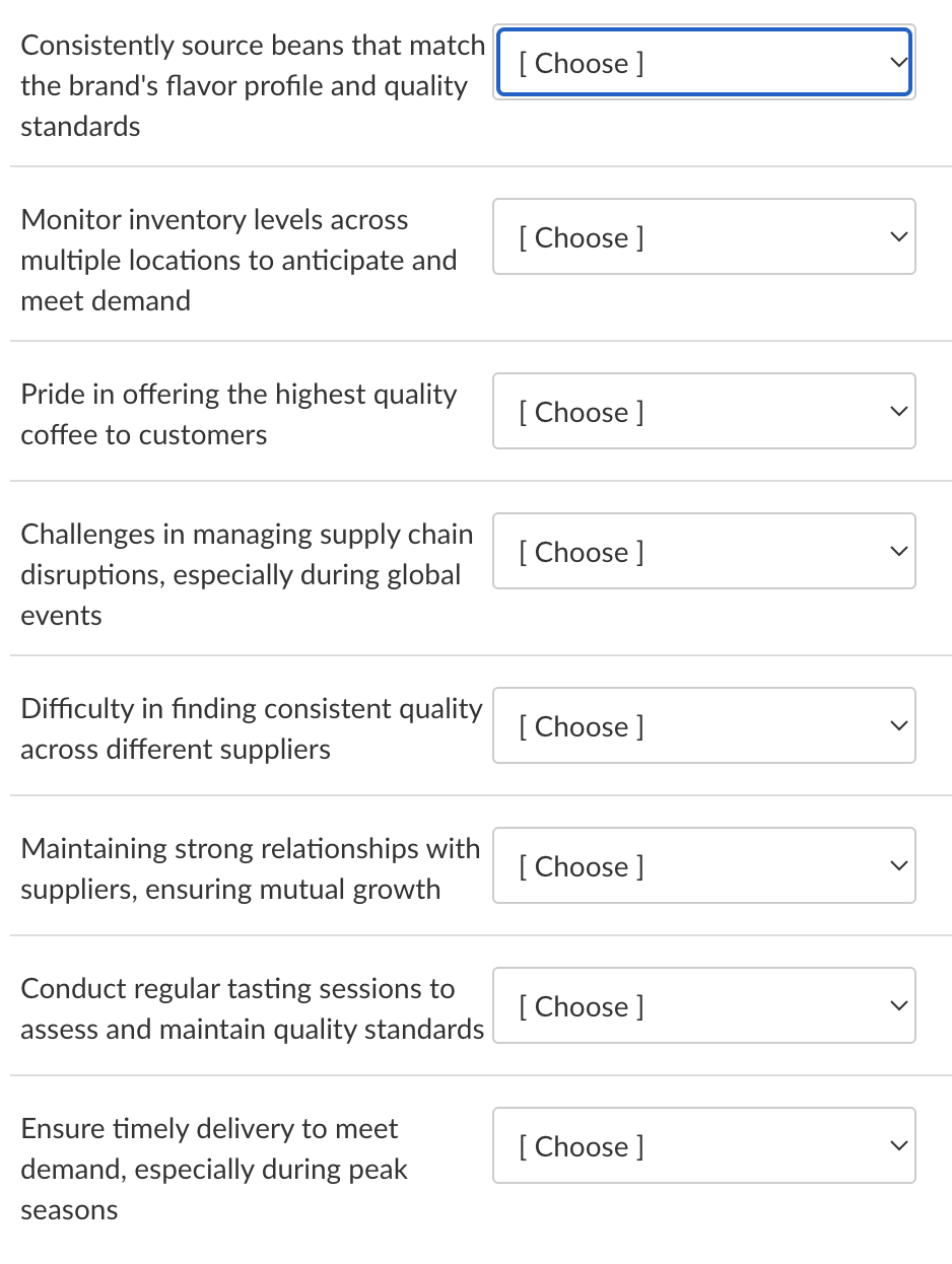 coffee shop chain Years in the industry: 18 Previous roles: Barista, Cafe