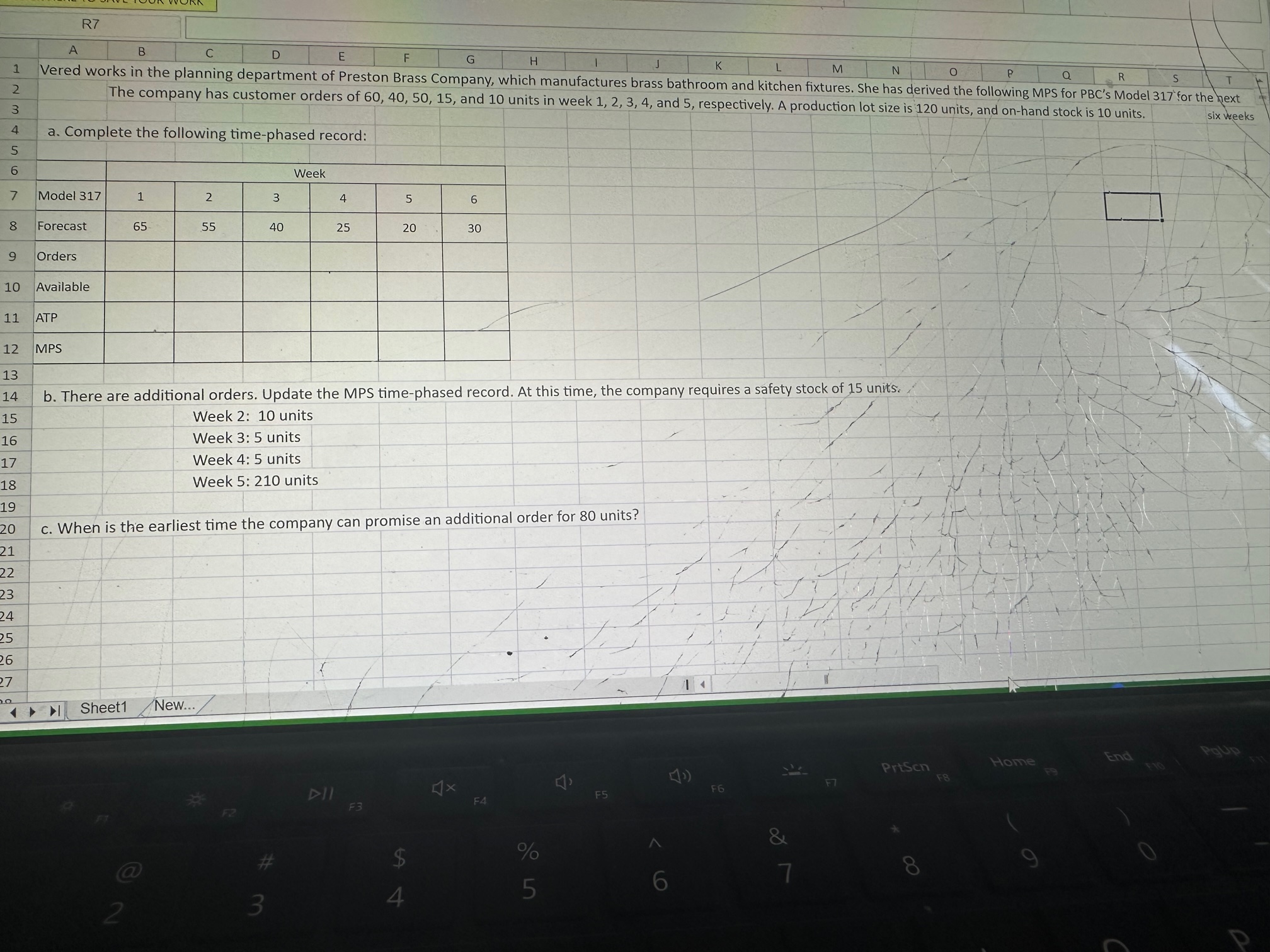 solve using excel please Vered works in the planning department of Preston