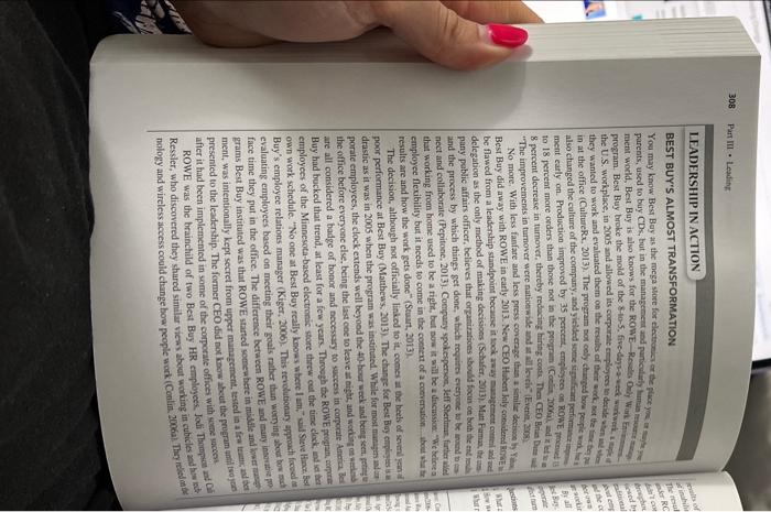 please answer 1-3 BEST BUY'S ALMOST TRANSFORMATION Yoa may know Best Bay