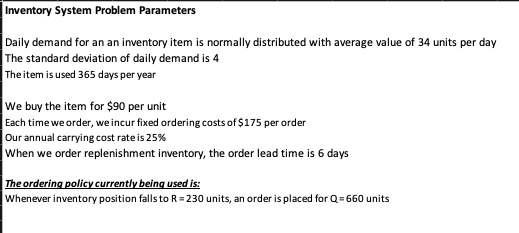 Under the current daily demand pattern, what is the annual demand rate