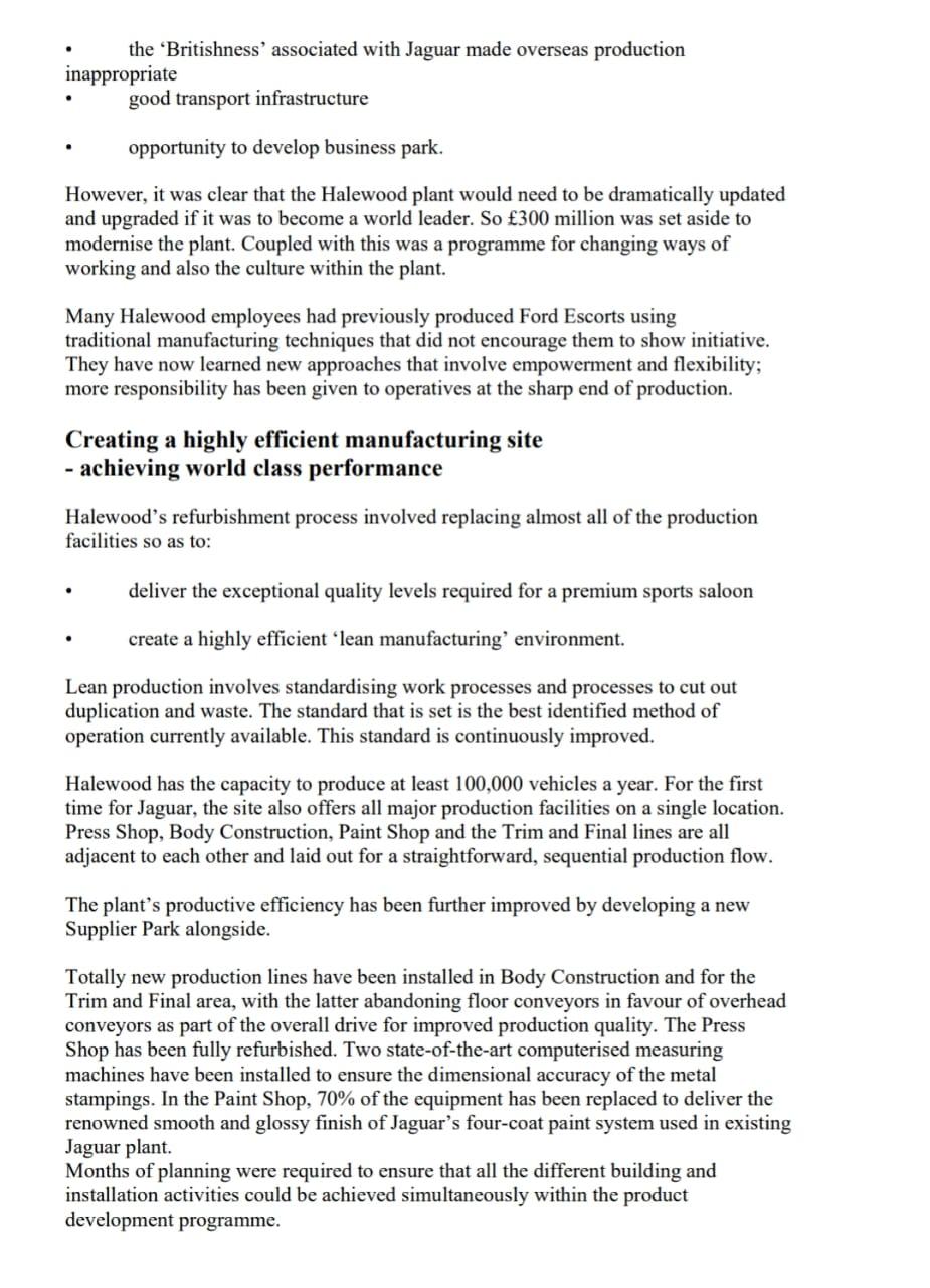 In recent years, many UK manufacturing and service industries have transformed their