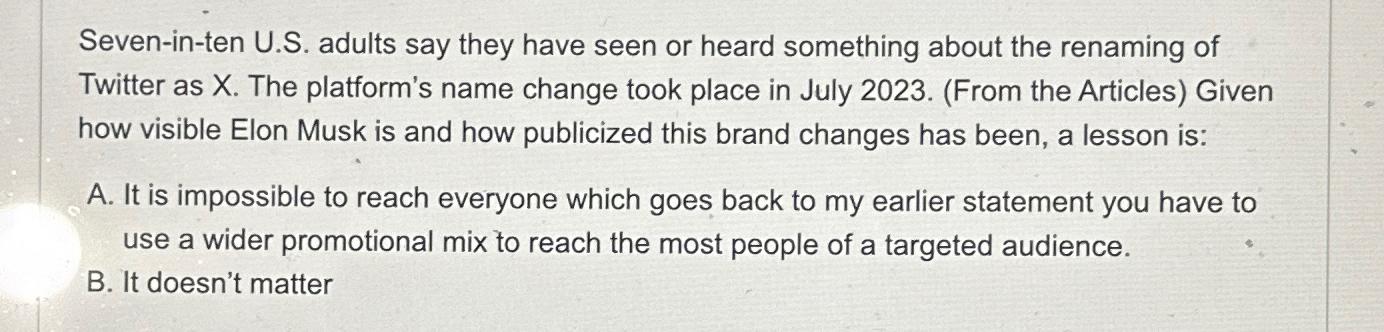  Seven-in-ten U.S. adults say they have seen or heard something about