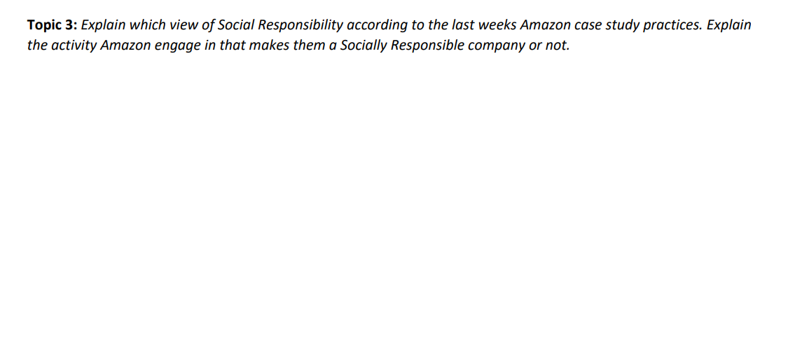 explain how each element impacts the company. Element 1: Explanation: Element 2: