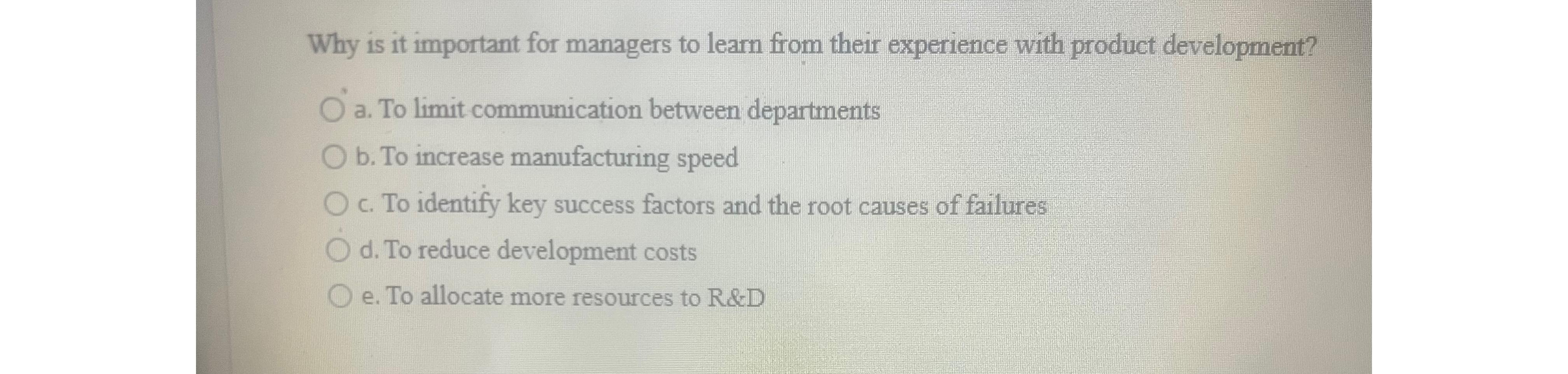  Why is it important for managers to learn from their experience